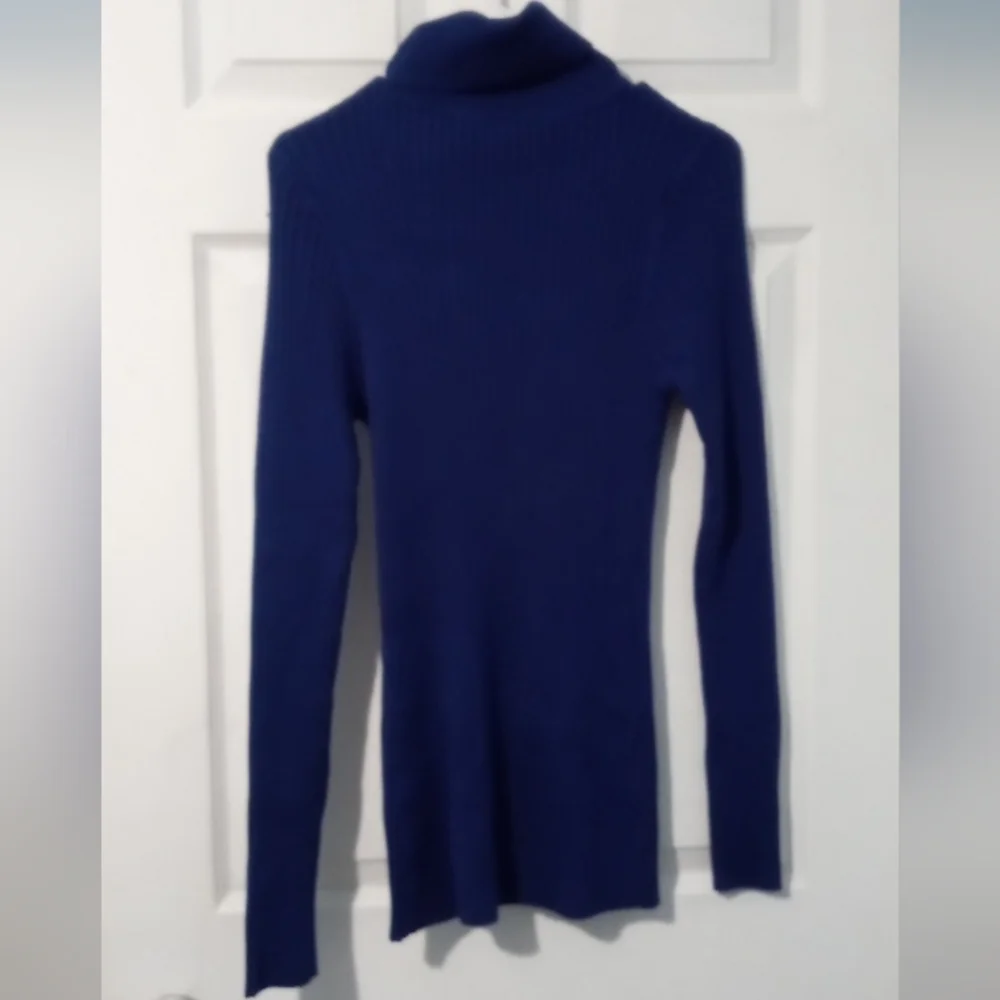 Stylish Blue Turtleneck Sweater